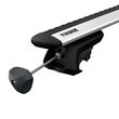 Bare transversale Thule Evo Raised Rail Wingbar Evo Black pentru JAC JS4 5 usi SUV, model 2022 - prezent, Sistem cu prindere pe bare longitudinale
